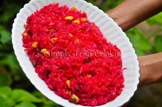 pink vegetable rice