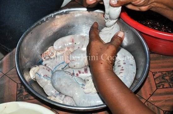 Making Trinidad Black Pudding (7)