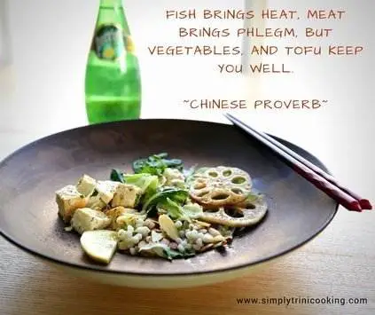 vegetables and tofu keep you well
