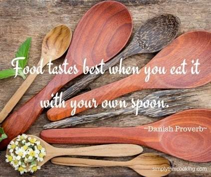 Food tastes best when you eat it with your own spoon
