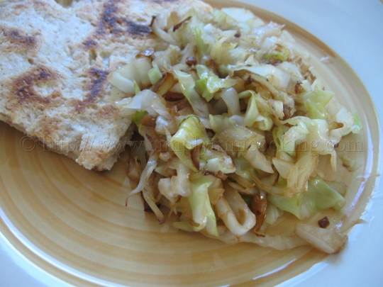 bake and fry cabbage