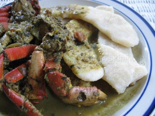 curry crab and cassava dumplings