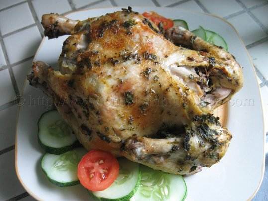whole baked chicken