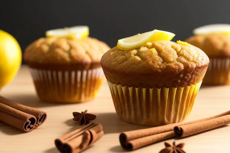 apple lemon with cinnamon muffins